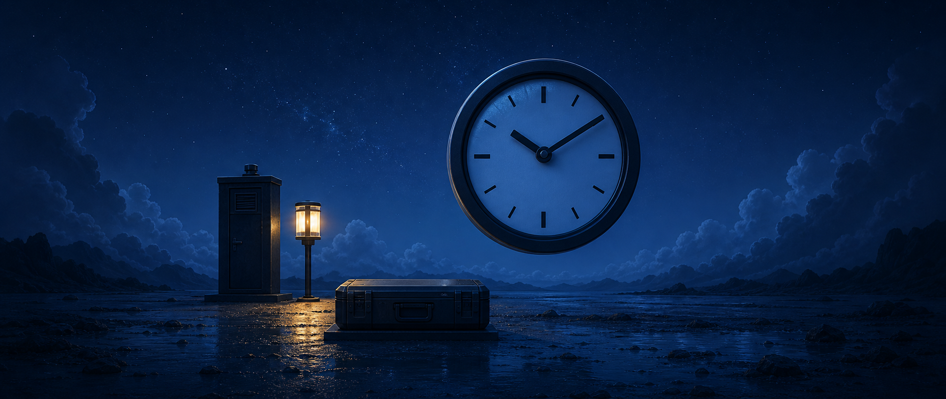 A luminous clock controlling a scheduled message route